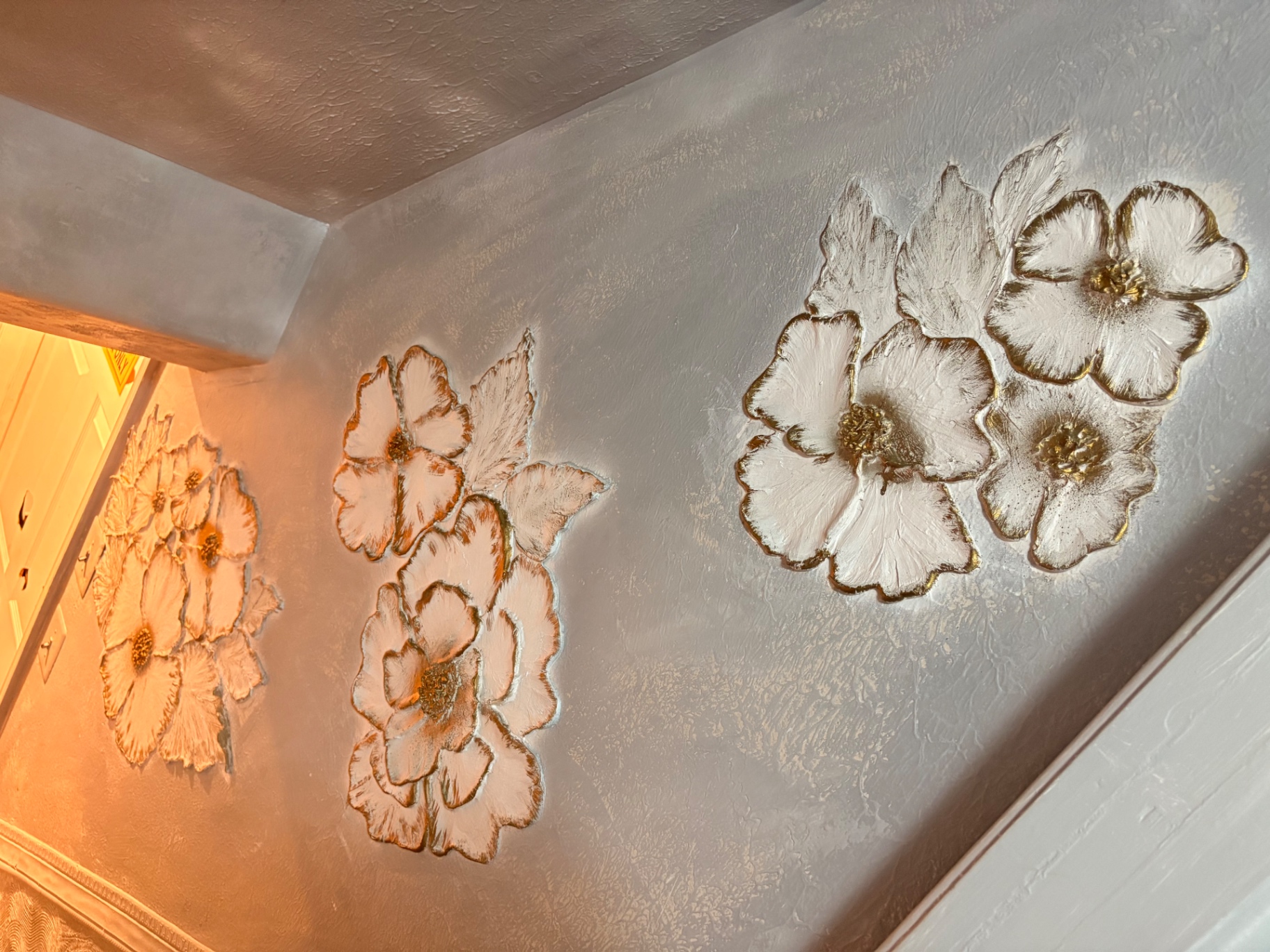 Wall in Bloom, Sculptural mural by Rahshona Art